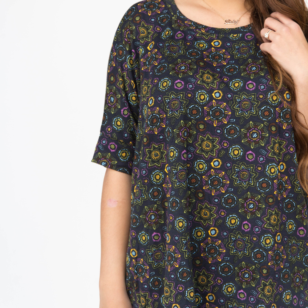 Boxy Tee Folk Embroidery